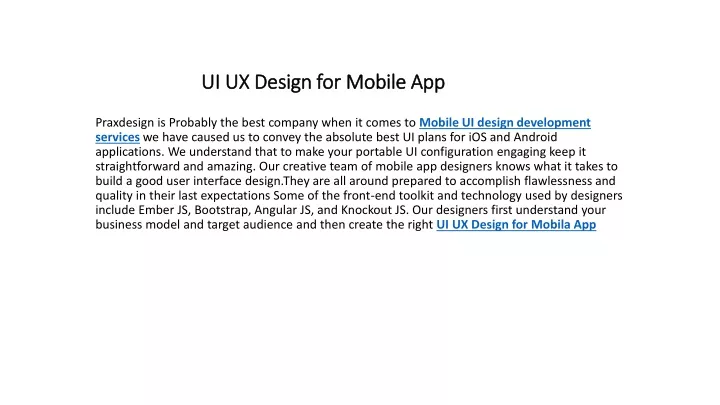 ui ux design for mobile app