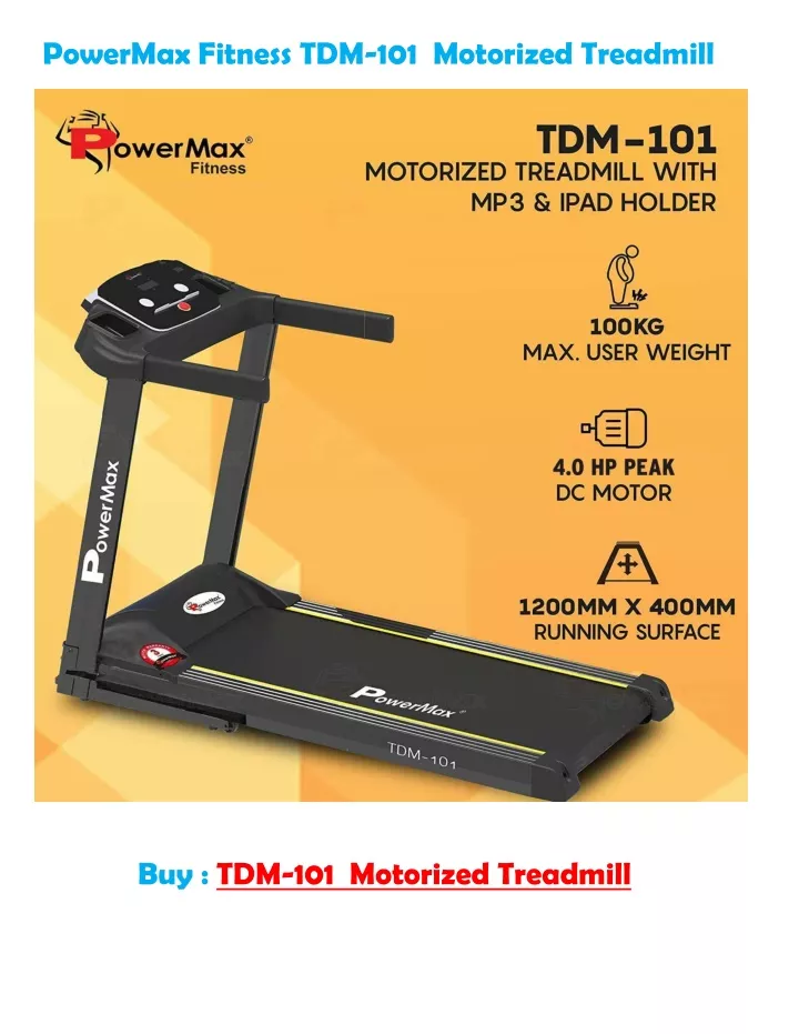 powermax fitness tdm 101 motorized treadmill