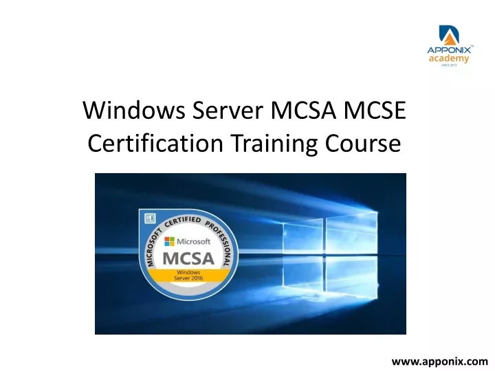 windows server mcsa mcse certification training