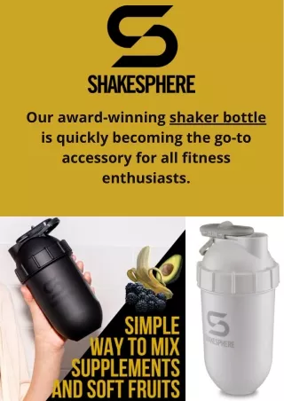 Buy ShakeSphere Protein Shaker Bottle and Hydration Jug