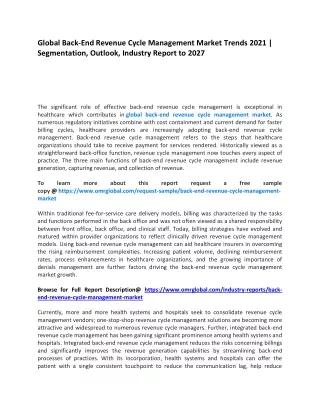 global back end revenue cycle management market