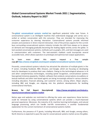 global conversational systems market trends 2021