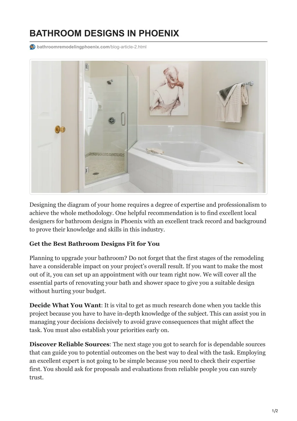 PPT - Bathroom Designs in Phoenix PowerPoint Presentation, free ...