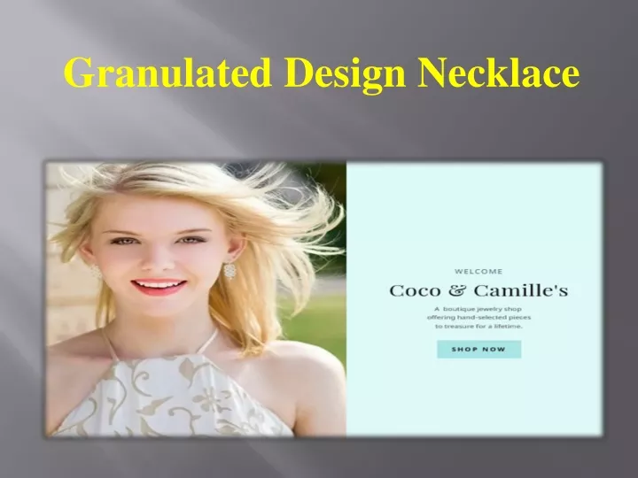 granulated design necklace