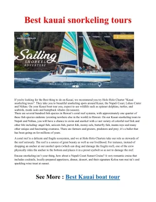 best kauai snorkeling tours