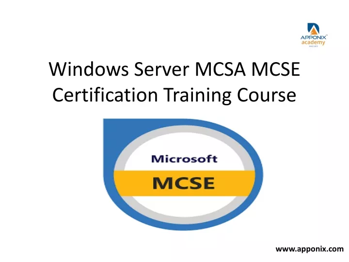 windows server mcsa mcse certification training course