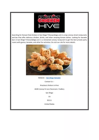 searching for korean fried chicken in san diego