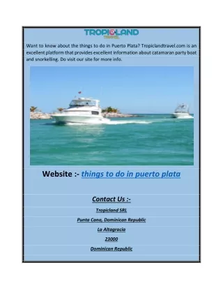 Things to Do in Puerto Plata  Tropiclandtravel.com 14