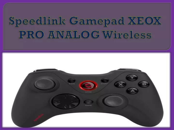 speedlink gamepad xeox pro analog wireless