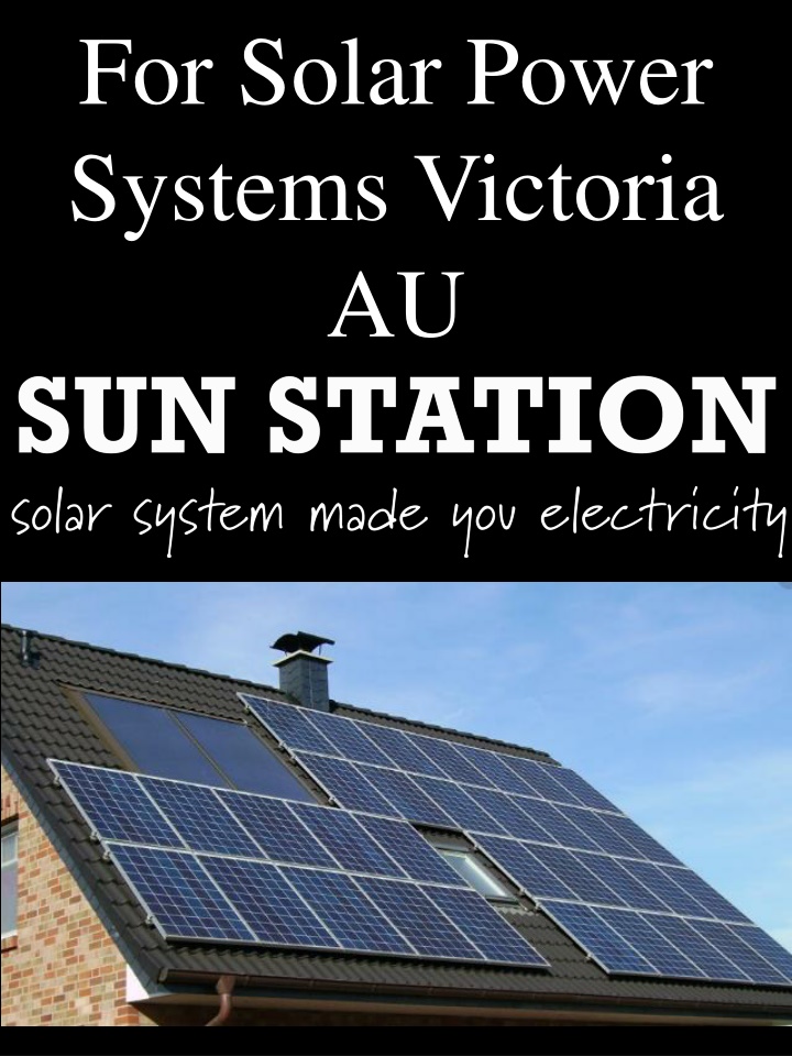 for solar power systems victoria au