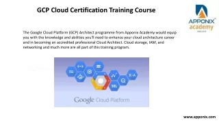GCP certification training Course