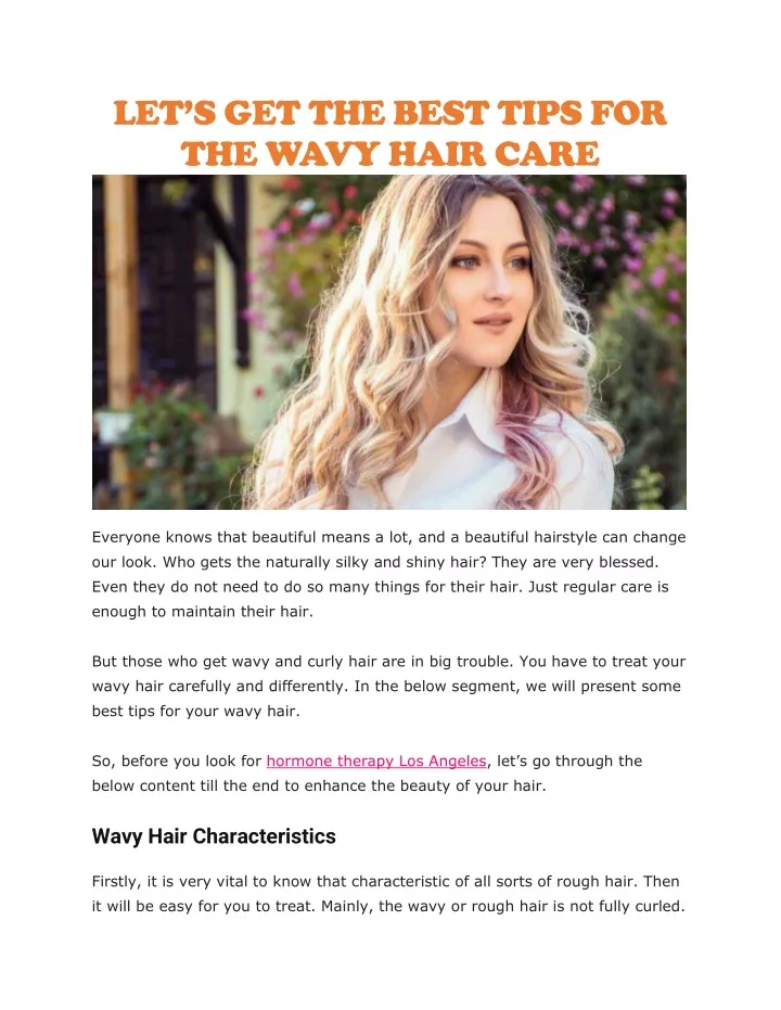 let s get the best tips for the wavy hair care