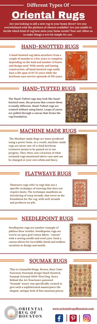 Different Types Of Oriental Rugs
