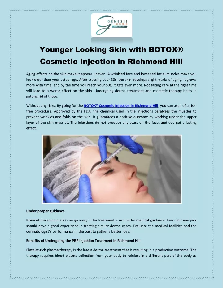 younger looking skin with botox cosmetic