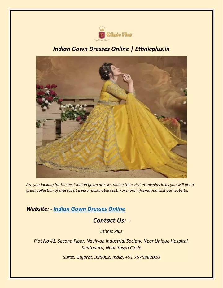 indian gown dresses online ethnicplus in