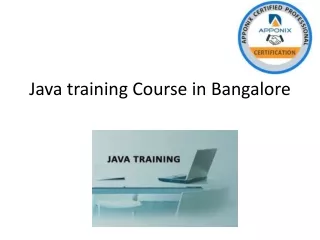 Java training Course in Bangalore