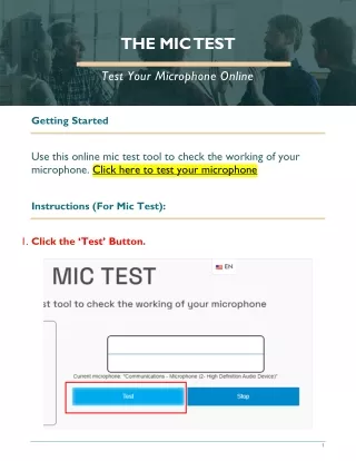 the mic test