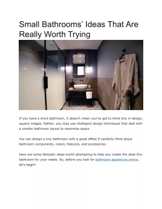 bathroom appliances online