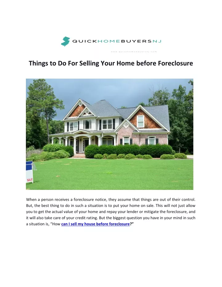 things to do for selling your home before
