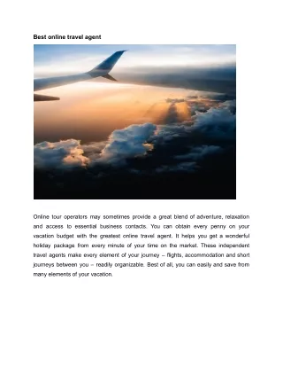 Best online travel agent