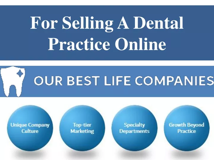 for selling a dental practice online