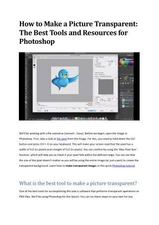 how to make a picture transparent the best tools