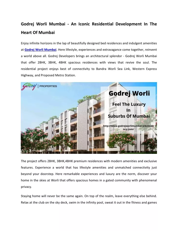 godrej worli mumbai an iconic residential