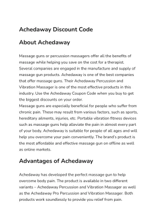 achedaway discount code