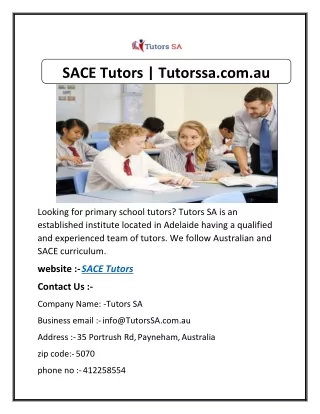 sace tutors tutorssa com au