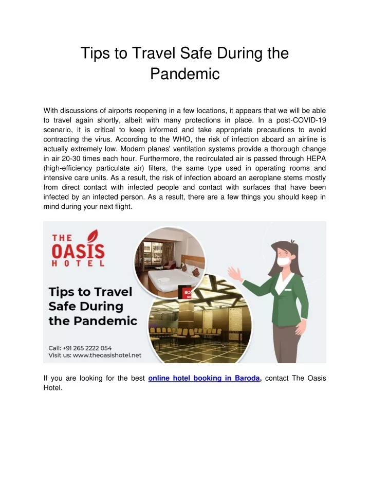 tips to travel safe during the pandemic