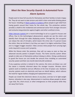 meet the new security guards in automated form