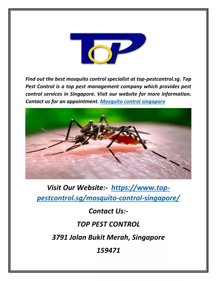 find out the best mosquito control specialist