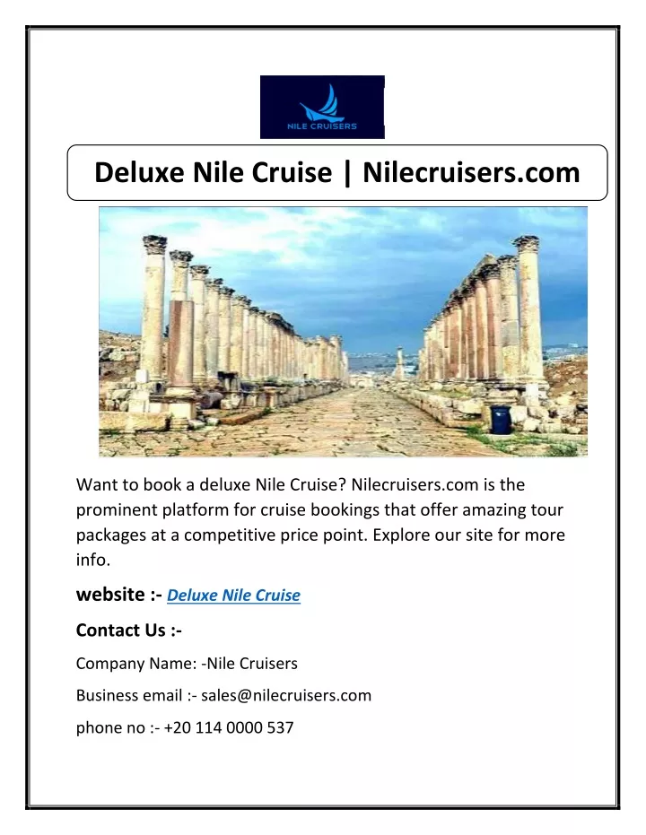 deluxe nile cruise nilecruisers com