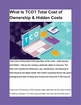 What Is TCO_ Total Cost of Ownership & Hidden Costs