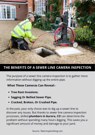 THE BENEFITS OF A SEWER LINE CAMERA INSPECTION