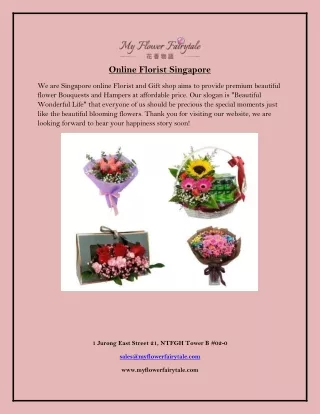 Singapore's Best Flower Delivery Services - My Flower Fairytale
