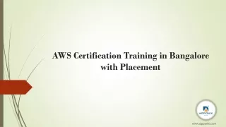 AWS Certification Training in Bangalore with Placement