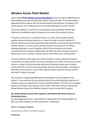 wireless access point market