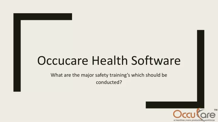 occucare health software