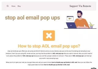 Aol mail pop ups