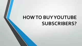 How to Buy YouTube Subscribers
