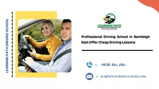 Professional Driving School in Bentleigh East Offer Cheap Driving Lessons