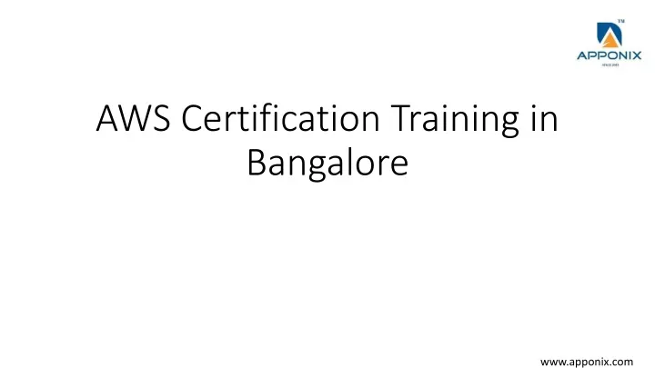 aws certification training in bangalore