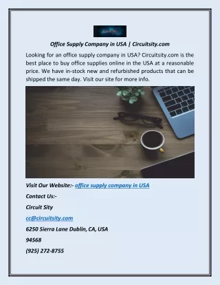 Office Supply Company in USA | Circuitsity.com