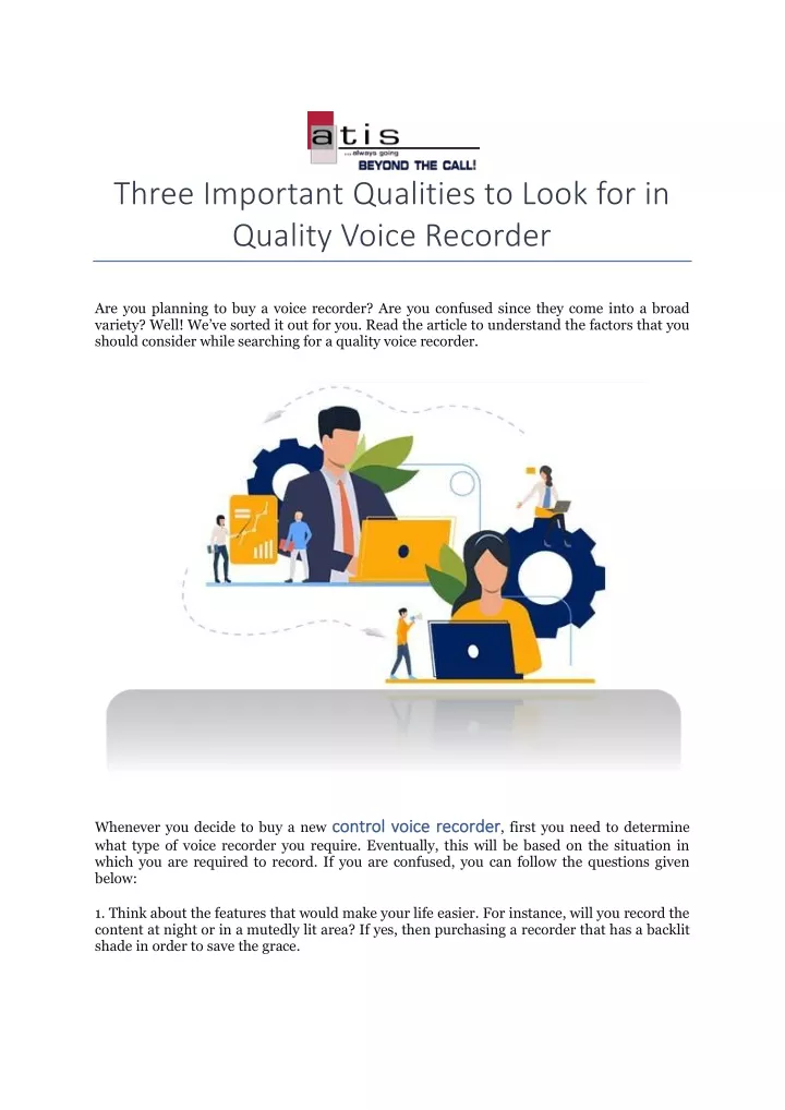 three important qualities to look for in quality