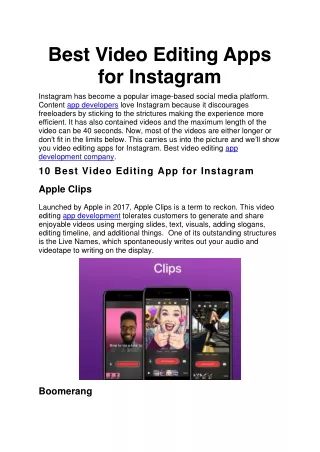 best video editing apps for instagram