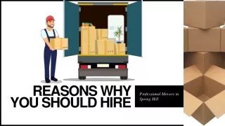 Why You Need to Hire Professional Movers in Spring Hill