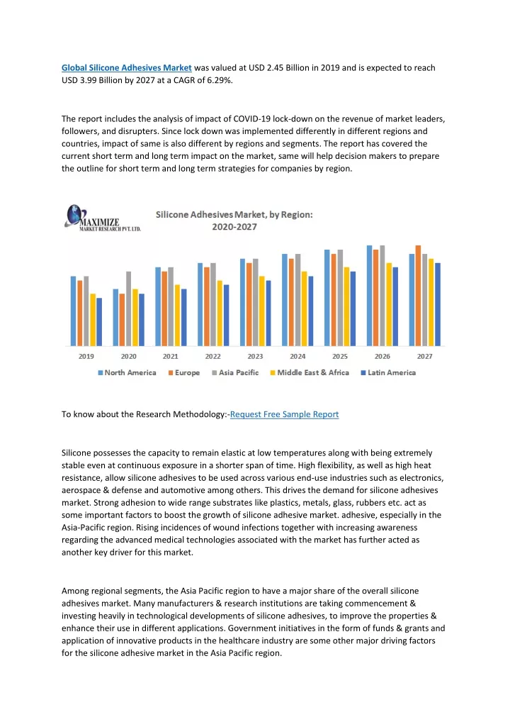 global silicone adhesives market was valued