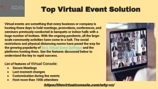 Top Virtual Event Solution Services