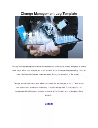 change management log template